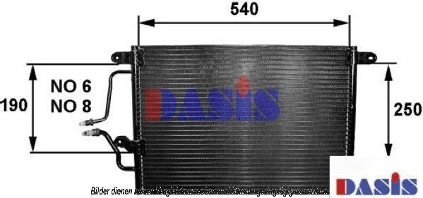 AKS DASIS Air conditioning condenser Article number: 182260N cheaply
