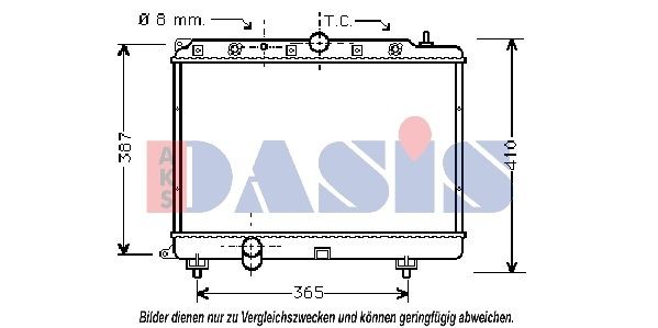 AKS DASIS Radiaator, mootorijahutus Artikli number: 370004N soodsalt