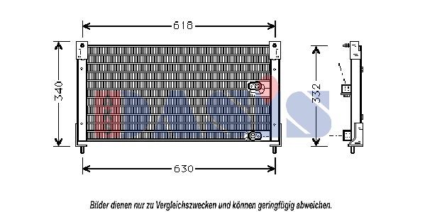 AKS DASIS Kondensator, klimaanlæg Varenummer: 372040N billige