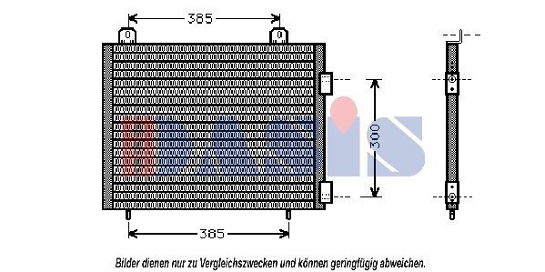 AKS DASIS Air conditioning condenser Article number: 372080N cheaply