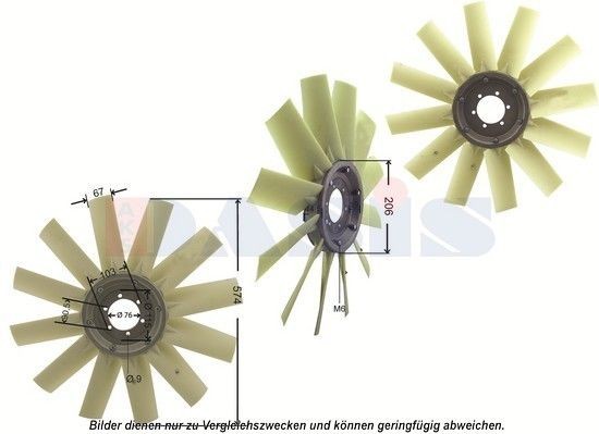 AKS DASIS Ventilatorhjul, motorkøling Varenummer: 448025N billige