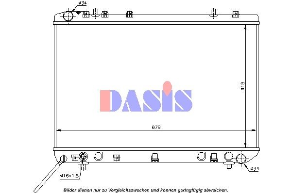 AKS DASIS Engine radiator Article number: 510004N cheaply