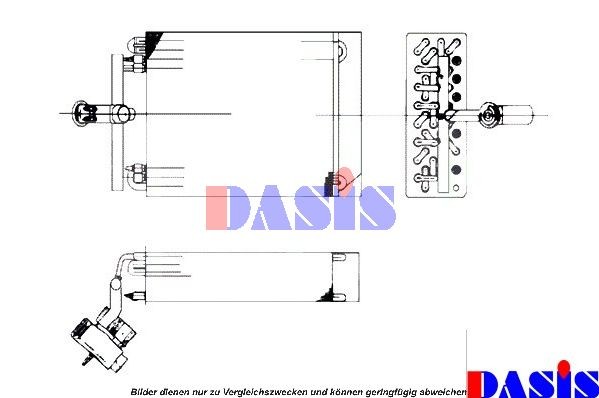 AKS DASIS Air conditioning evaporator Article number: 820004N cheaply