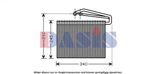 AKS DASIS Air conditioning evaporator Article number: 820011N cheaply