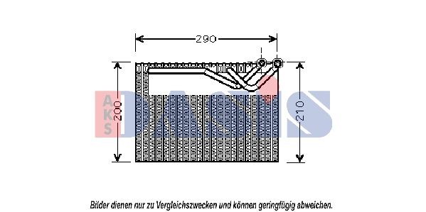 AKS DASIS Air conditioning evaporator Article number: 820078N cheaply