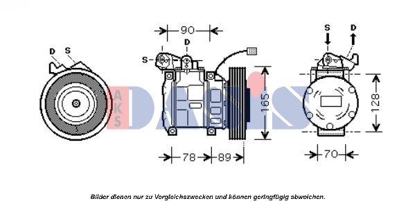 AKS DASIS Air conditioning compressor Article number: 851674N cheaply