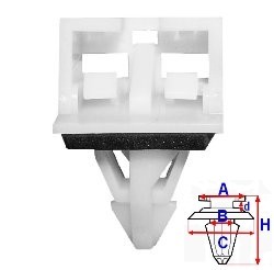ROMIX Clip, trim / protective strip Article number: C60143 cheaply