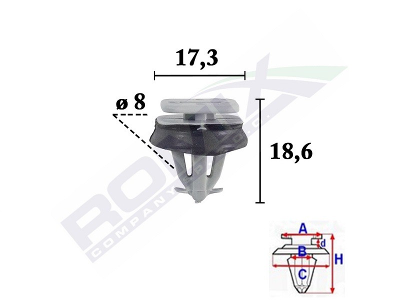 ROMIX Clip, trim / protective strip Article number: C70574 cheaply