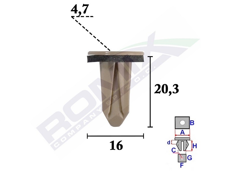 ROMIX Clip, bumper Article number: C70581 cheaply