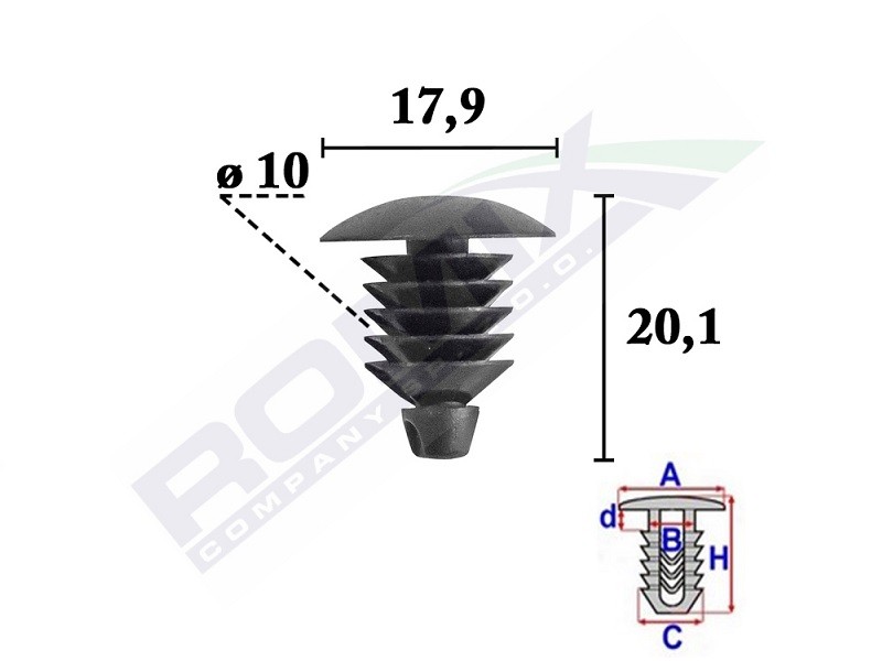 ROMIX Clip, trim / protective strip Article number: C70586 cheaply