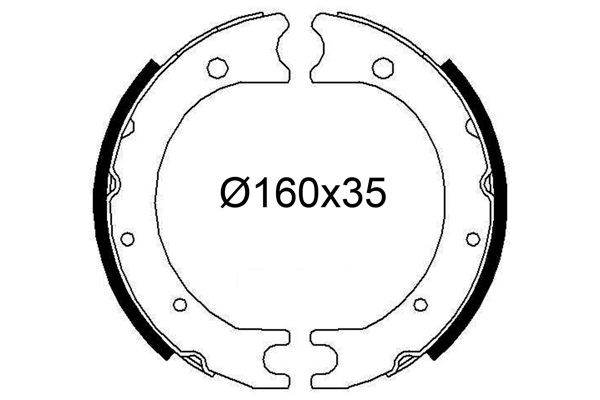 VALEO Brake Shoe Set Article number: 564318 cheaply