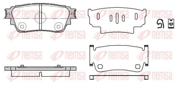 REMSA Brake pad set Article number: 1861.00 cheaply