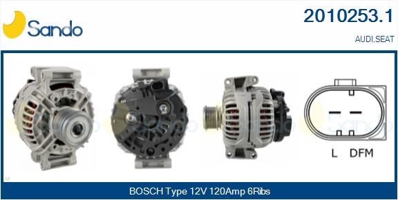 SANDO Air conditioning compressor Article number: SAC70002.0 cheaply