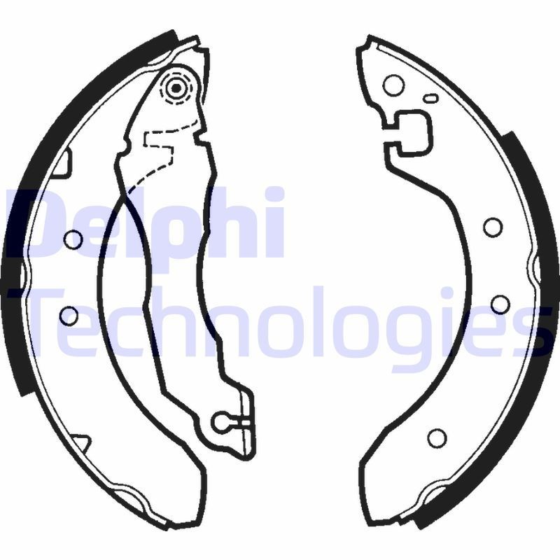 DELPHI Brake Shoe Set Article number: LS1269 cheaply
