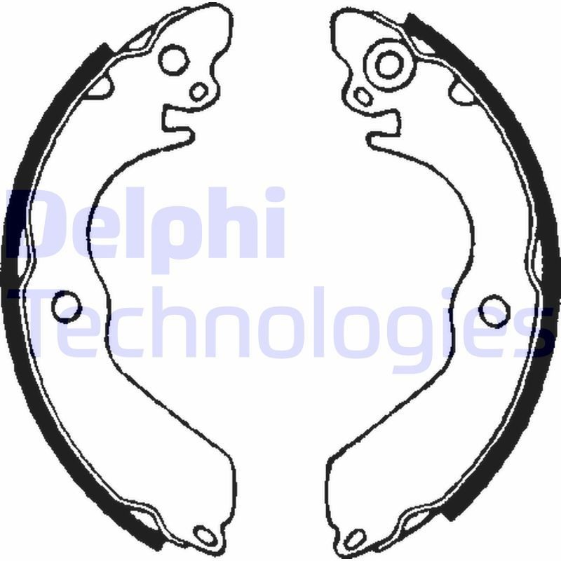 DELPHI Brake Shoe Set Article number: LS1649 cheaply