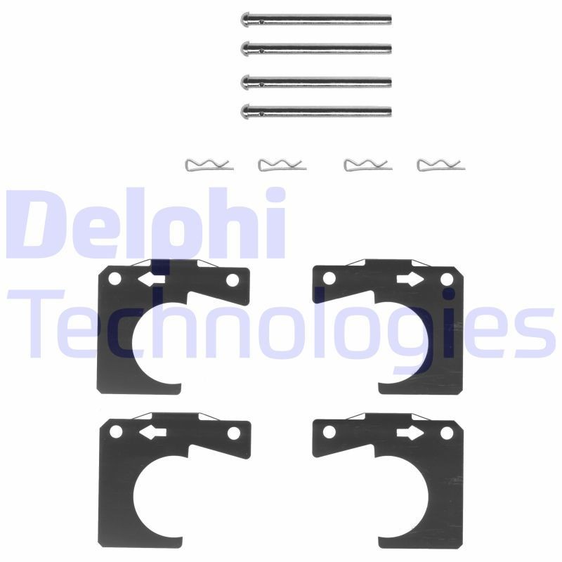 DELPHI Accessory Kit, disc brake pads Article number: LX0007 cheaply
