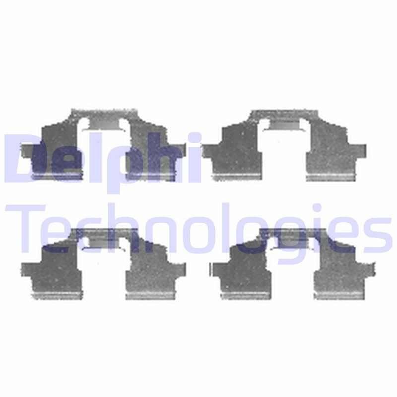DELPHI LX0419 Lisakomplekt, ketaspiduriklotsid THAR 2.5 CRDe 4x4 107 HP Diisel