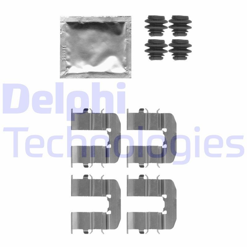 DELPHI LX0512 Lisakomplekt, ketaspiduriklotsid CRETA 1.5 MPi (SU2I) 116 HP Bensiin