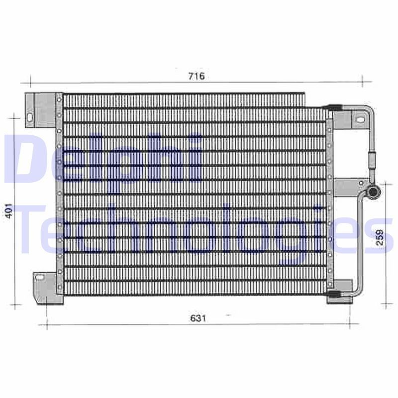 DELPHI Air conditioning condenser Article number: TSP0225243 cheaply