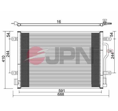 JPN Air conditioning condenser Article number: 60C9076-JPN cheaply