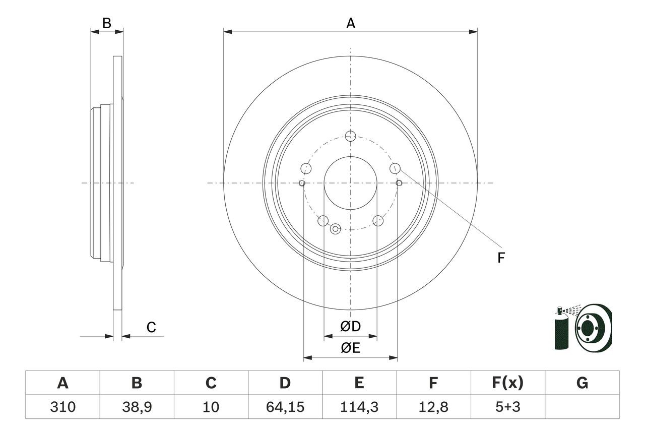 BOSCH Brake disc Article number: 0 986 479 G18 cheaply