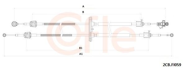COFLE 92.2CB.FI059 Cable, manual transmission DUCATO 140 Multijet 2,3 D 140 PS Diesel