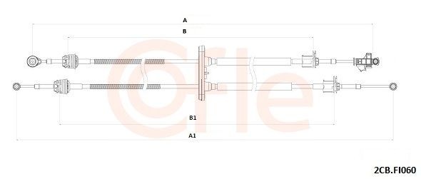 COFLE 92.2CB.FI060 Cable, manual transmission DUCATO 140 Multijet 2,3 D 140 PS Diesel