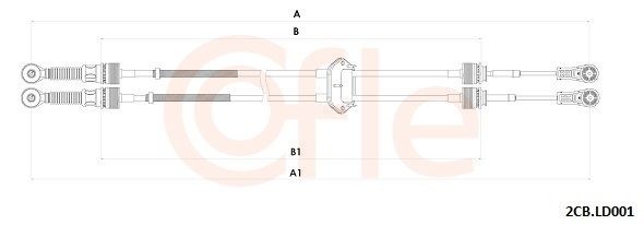 COFLE 92.2CB.LD001 Cable, manual transmission VESTA 1.6 (GFK11) 102 PS Petrol