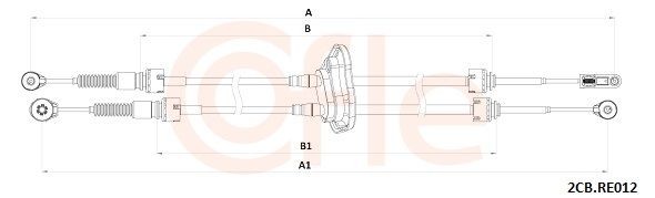 COFLE 92.2CB.RE012 Cable, manual transmission LAGUNA 1.5 dCi 110 PS Diesel 2015