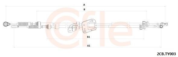 COFLE 92.2CB.TY003 Cable, manual transmission COROLLA 2.2 D-4D (AUR10_) 177 PS Diesel 2009