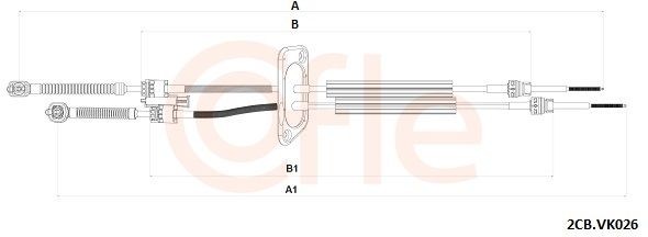 COFLE 92.2CB.VK026 Cable, manual transmission TRANSPORTER 2.0 BiTDI 180 PS Diesel