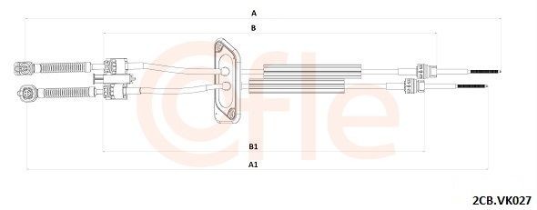 COFLE 92.2CB.VK027 Cable, manual transmission TRANSPORTER 1.9 TDI 102 PS Diesel