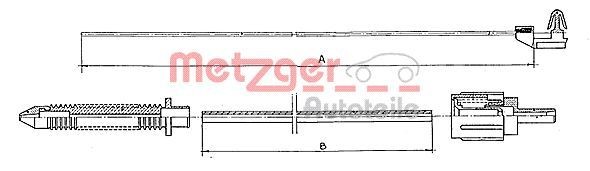 METZGER Throttle cable Article number: 10.0381 cheaply