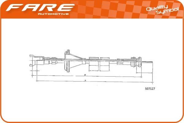 FARE SA Speedometerkabel Varenummer: 27540 billige