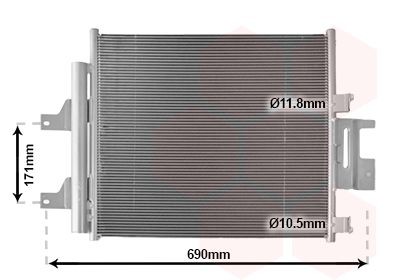 VAN WEZEL Air conditioning condenser Article number: 77015702 cheaply