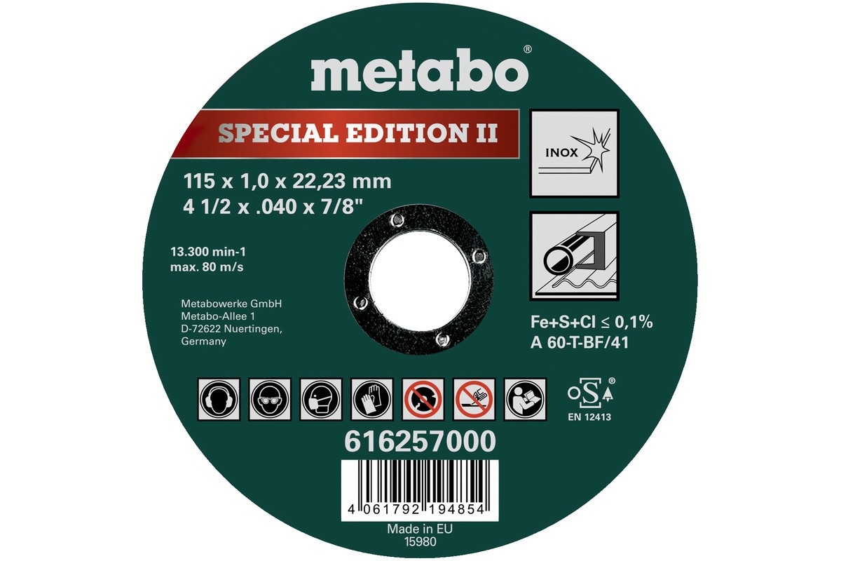 METABO Skæreskive, vinkelsliber SPECIAL EDITION ІІ Varenummer: 616257000 billige