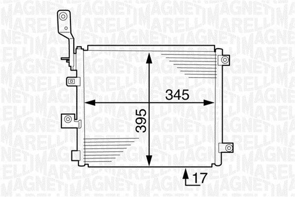 MAGNETI MARELLI Кондензатор, климатизация артикулен номер: 350203614000 евтино