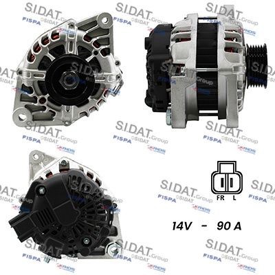 SIDAT Alternator Article number: A12HY0166A2 cheaply