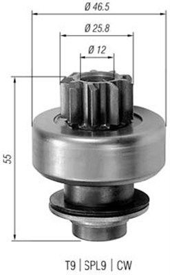 MAGNETI MARELLI 940113020070 Pinion, starter ESPACE 2.8 V6 150 PS Petrol 1997