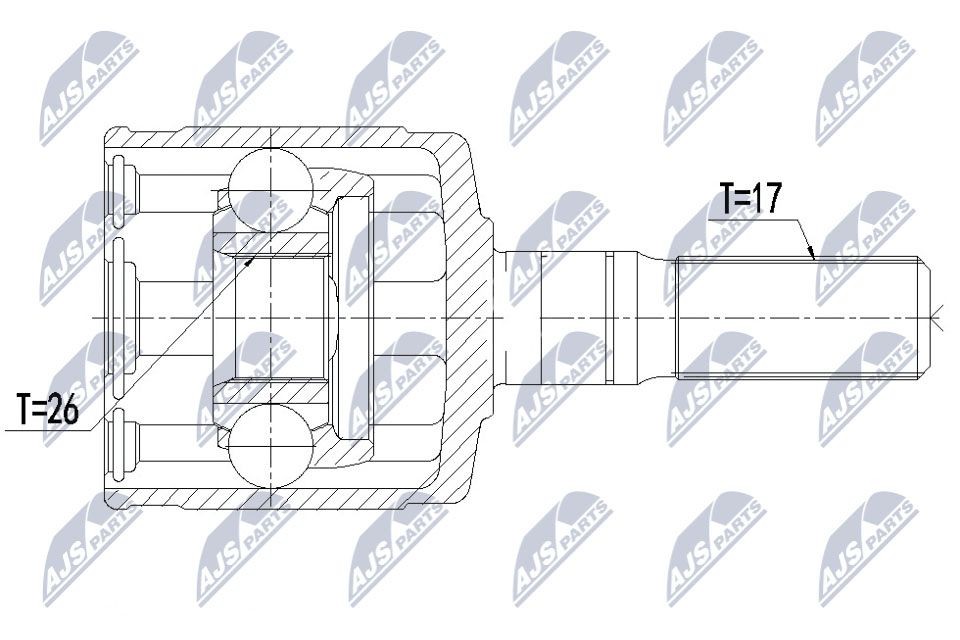 NTY Drive shaft Article number: NPW-IS-006 cheaply