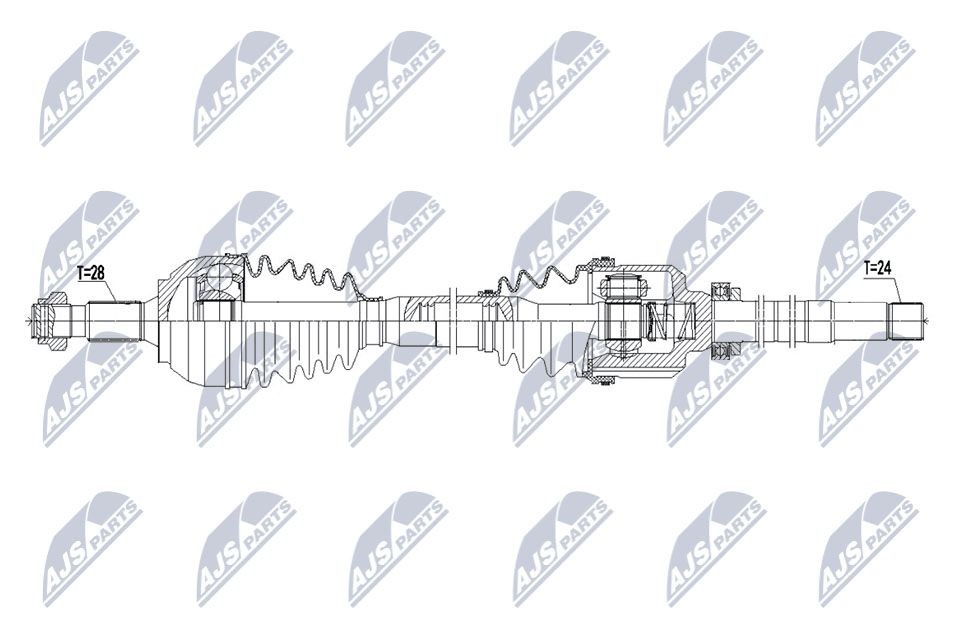 NTY Drive shaft Article number: NPW-PE-065 cheaply