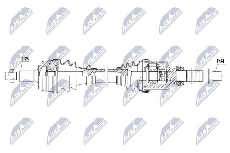 NTY Drive shaft Article number: NPW-PE-079 cheaply
