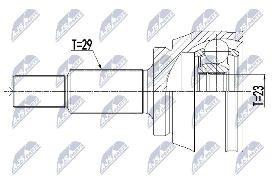 NTY Joint kit, drive shaft Article number: NPZ-RE-063 cheaply
