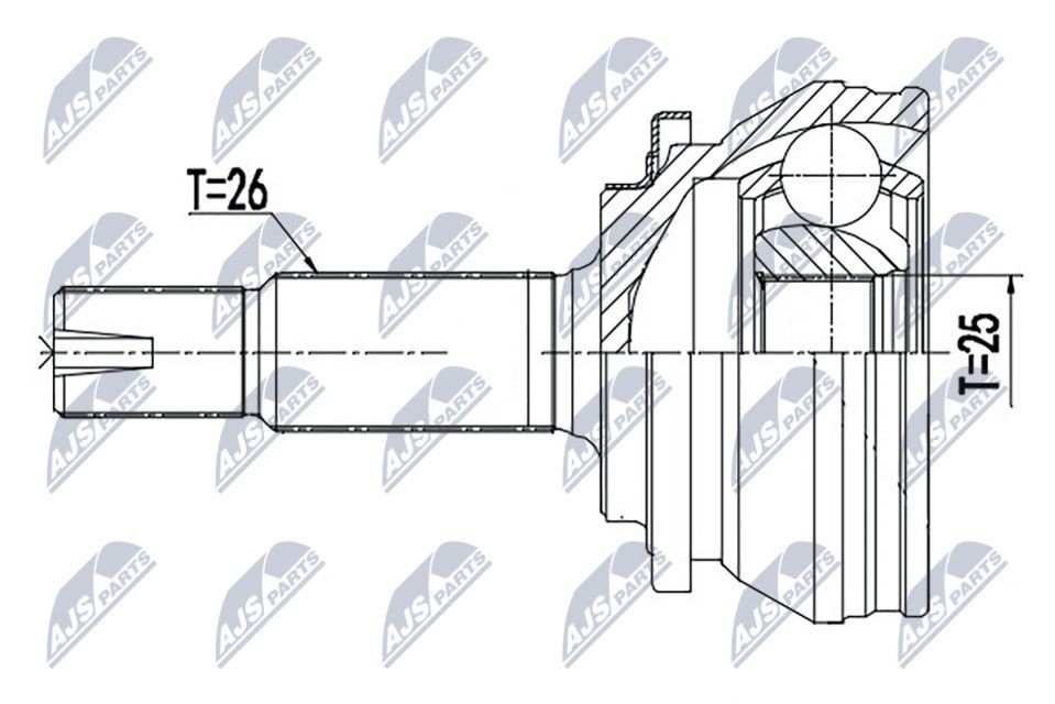 NTY Joint kit, drive shaft Article number: NPZ-TY-013 cheaply