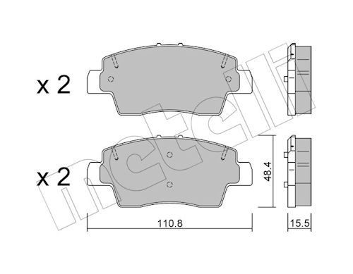METELLI Brake pad set Article number: 22-1285-0 cheaply