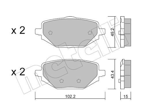 METELLI Brake pad set Article number: 22-1324-0 cheaply