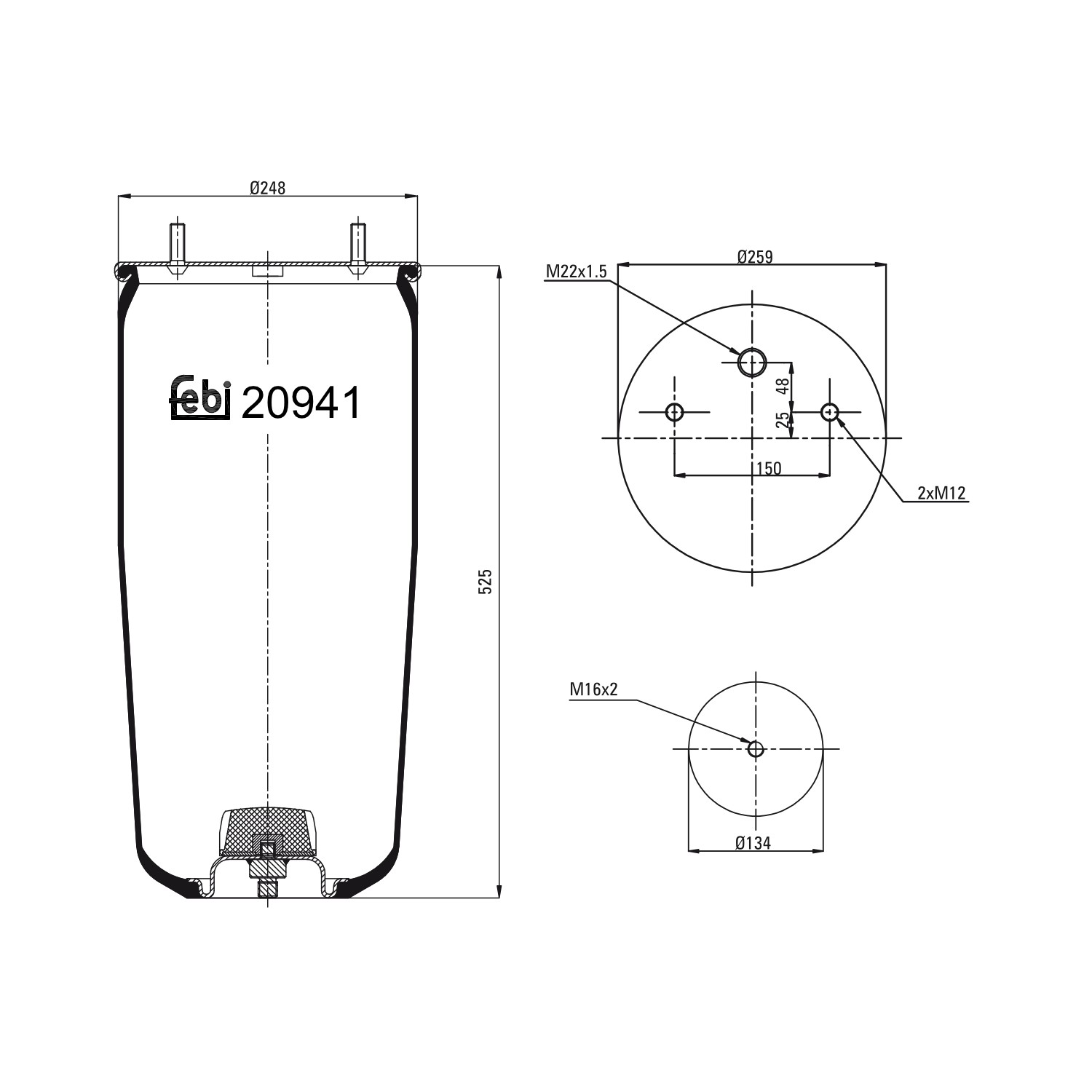 FEBI BILSTEIN Boot, air suspension Article number: 20941 cheaply