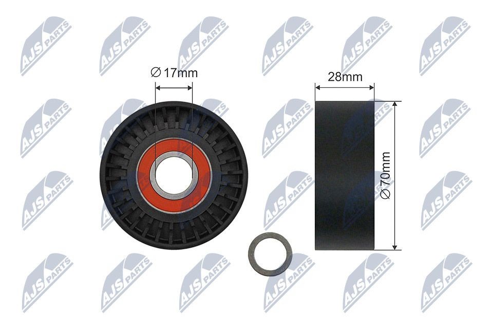 NTY Deflection / Guide Pulley, v-ribbed belt Article number: RNK-BM-057 cheaply