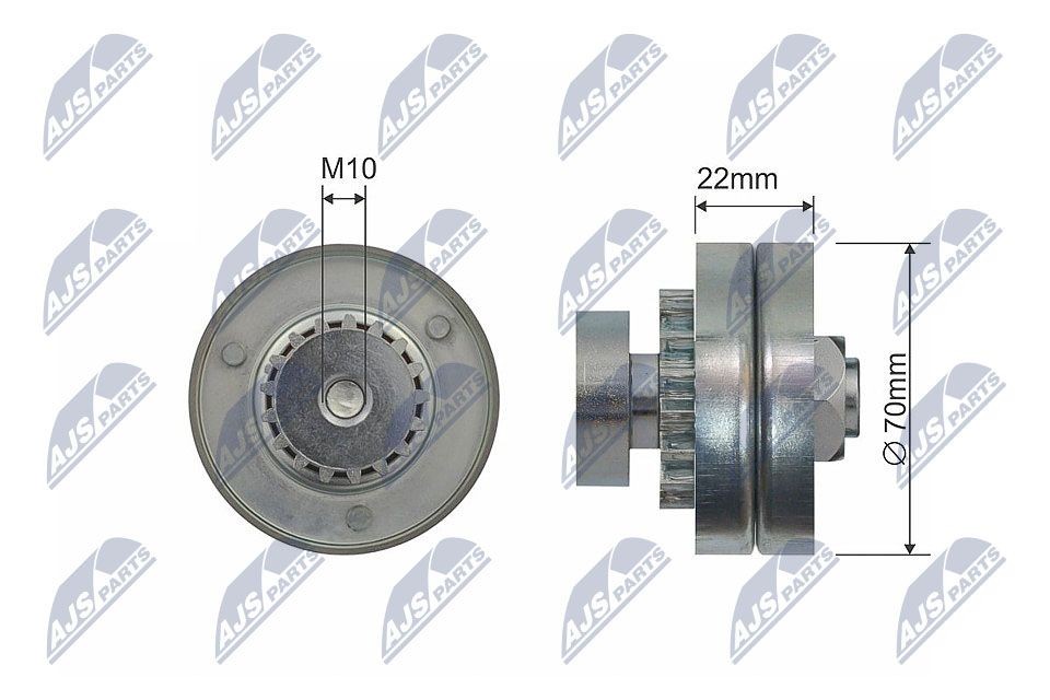 NTY Deflection / Guide Pulley, v-ribbed belt Article number: RNK-DW-009 cheaply