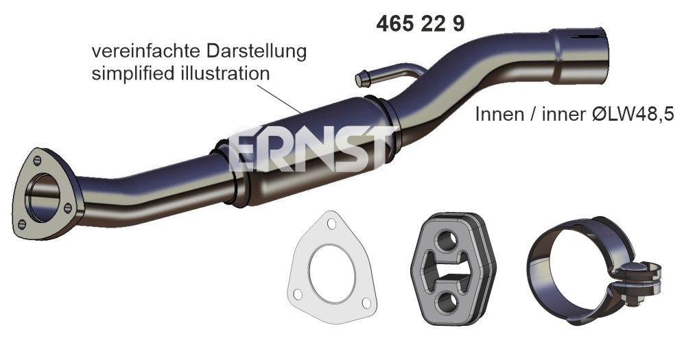 ERNST Exhaust Pipe Article number: 465229 cheaply